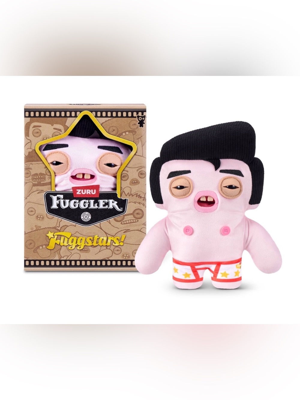 ZURU FUGGLER FUGGSTARS GREAZEE ELVIS 9 INCH PLUSH FIGURE NIB